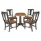 International Concepts Round Round 42 in. Dual Drop Leaf Dining Table with 4 Panel Back Chairs in Hickory/Washed Coal K45-42DPT-27B-C110-4 - alternate 4